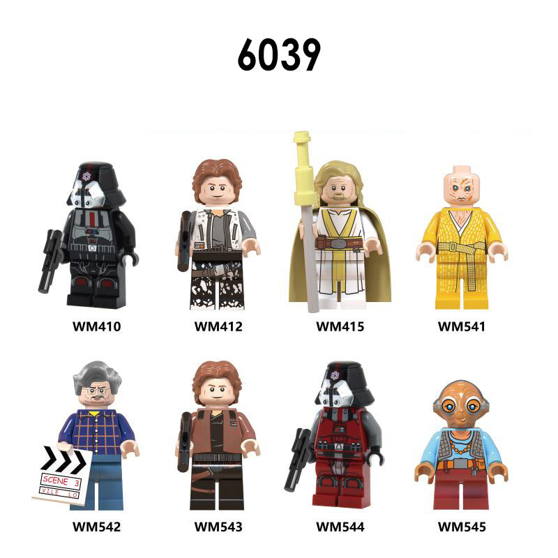 WM6039 Star Wars Series Luke Hansolo Minifigs Building Blocks Mandalorian Sith Infantry Action Figures Model Children Gifts Toys