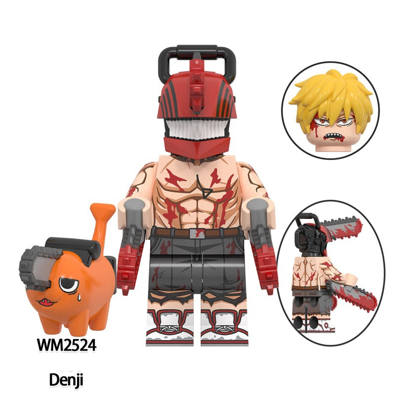 WM6159 Chainsaw Man Building Block Toy Set Denji Kishibe