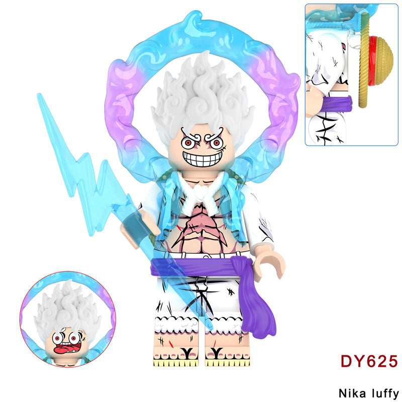 DY624 DY625 One Piece Series Luffy Ace Mini Anime Action Figure Building Blocks Cartoon Movie Model Toys Decoration Children Gift