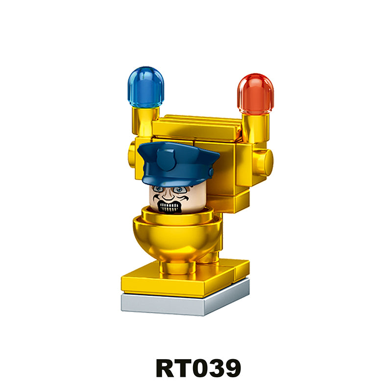 RT037-044 Web Anime Toilet Man Series Minifigs Building Blocks Audio Man TV Man Monitor Man Compatible Children Gifts Toys Boys