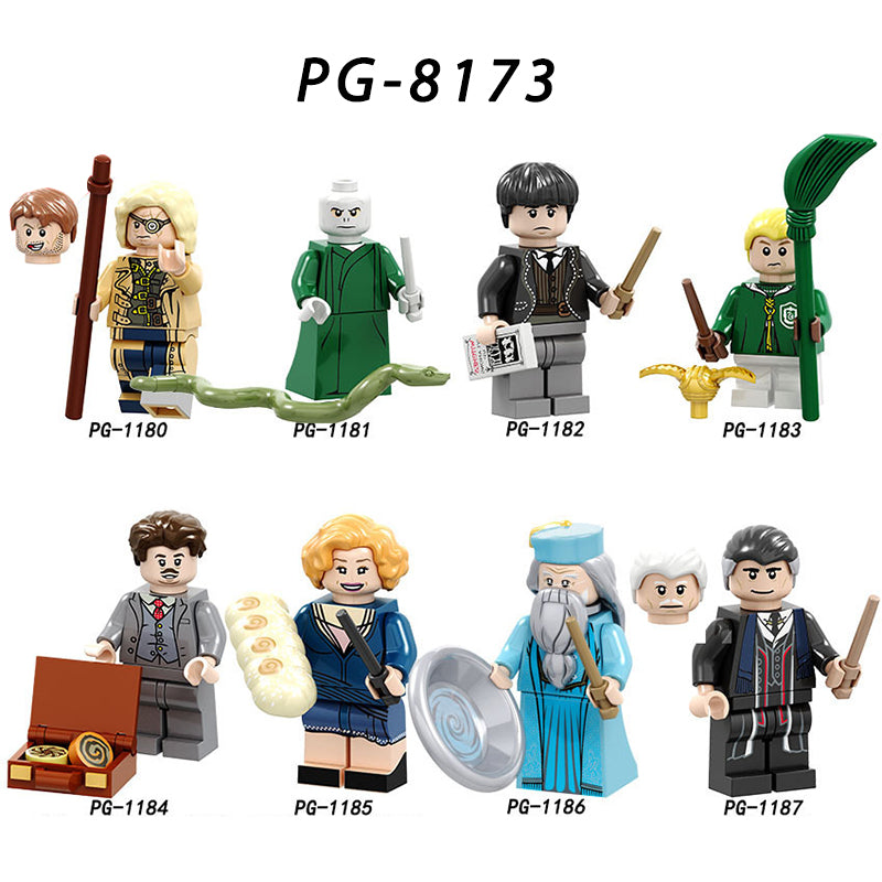 PG8173 Harry Potter Minifigures Building Blocks Lord Voldemort Malfoy Dumbledore Figures MOC Bricks Model Toys Gifts For Kids