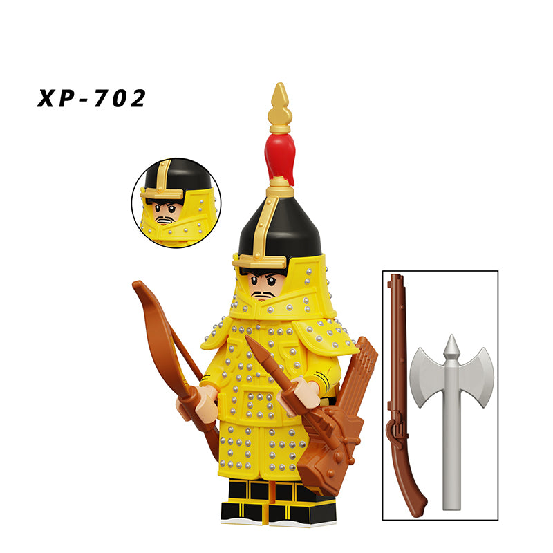 KT1095 Medieval Series Qing dynasty Soliders Minifigs Building Blocks Weapon Army Knight Jaime Lannister Meryn Trant Toys Gifts