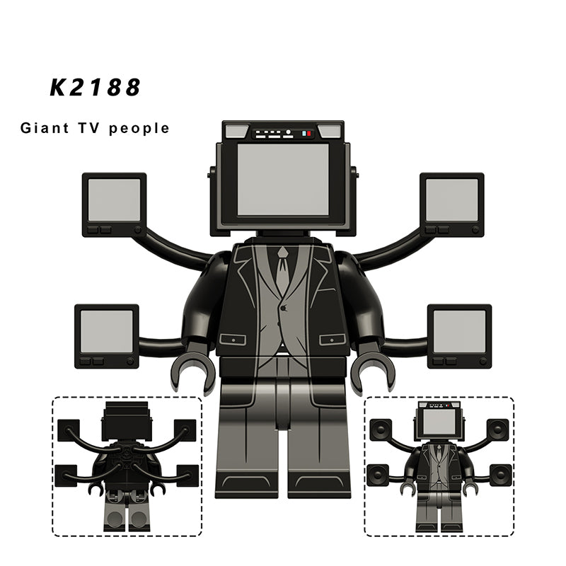 KDL826 Web Anime Series Titan TV Man Building Blocks Monitor Minifigs Lightning Toliet Man Chainsaw Children Gifts Toys Boys