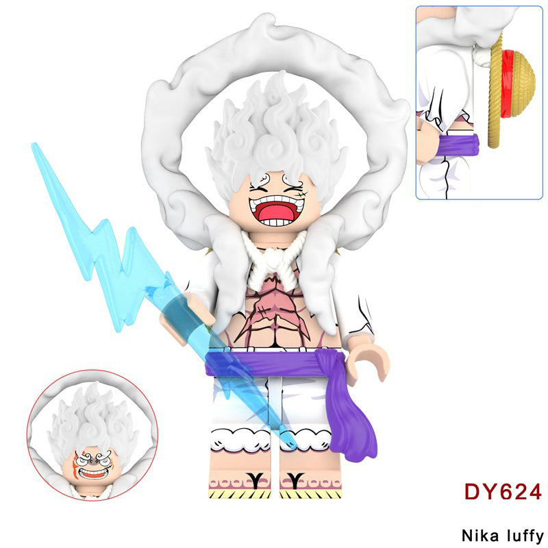 DY624 DY625 One Piece Series Luffy Ace Mini Anime Action Figure Building Blocks Cartoon Movie Model Toys Decoration Children Gift