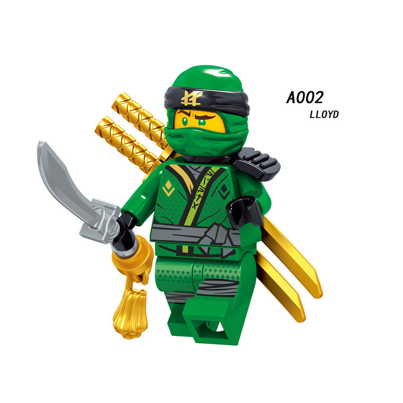A001-008 Phantom Ninja Game Series Minifigs Building Blocks Weapon Accessories Shield Sword Lloyd Nya Smith Compatible Toys Boys