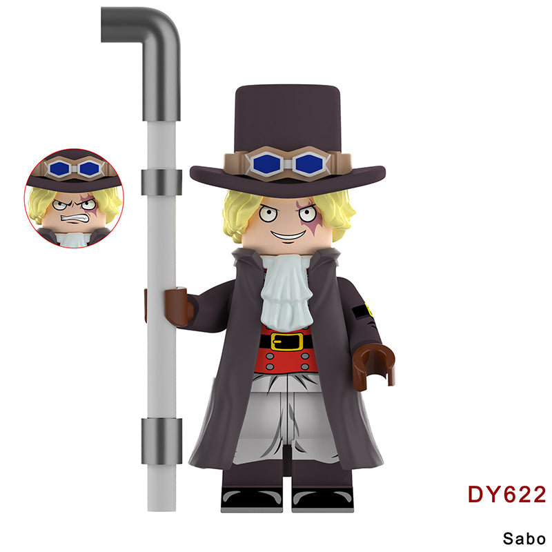 DY603-627 DY606 One Piece Roronoa Zoro Assembling Sword Hero Action Figures Pirate Hunter Minifigs Building Blocks Children Toys Gifts