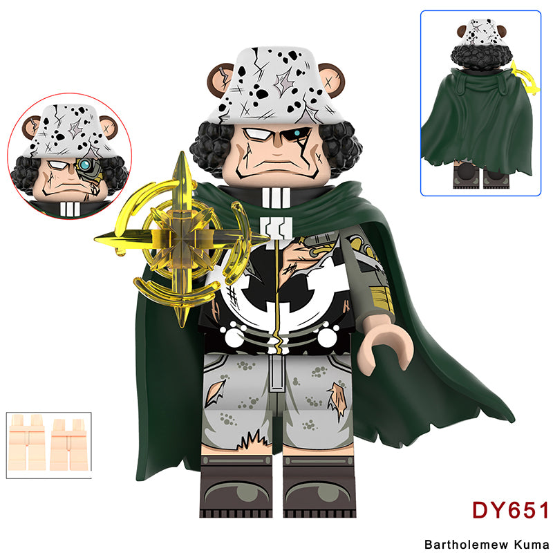 DY682 DY681 One Piece Series Bartholemew Kuma Edward Newgate Mini Anime Building Blocks Shanks Luffy Cartoon Movie Model Toys Decoration Children Gift