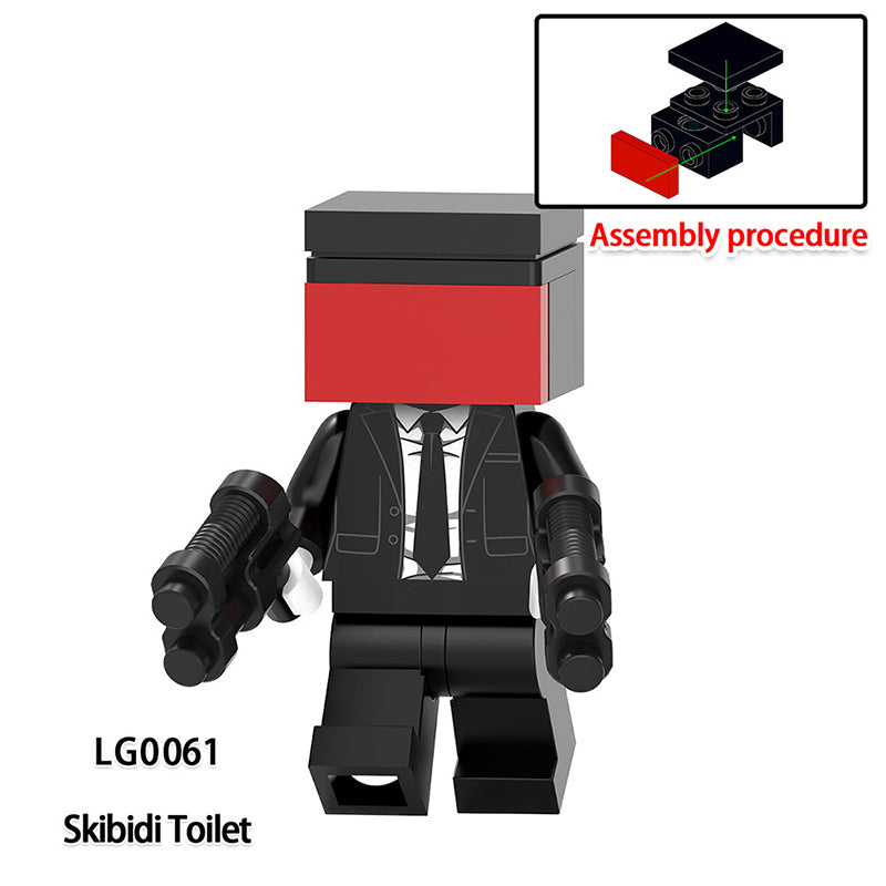 LG1008 Web Anime Series Monitor Minifigs Building Blocks Sound Man TV Person Weapon Gun Swords Chainsaw Toys Boys