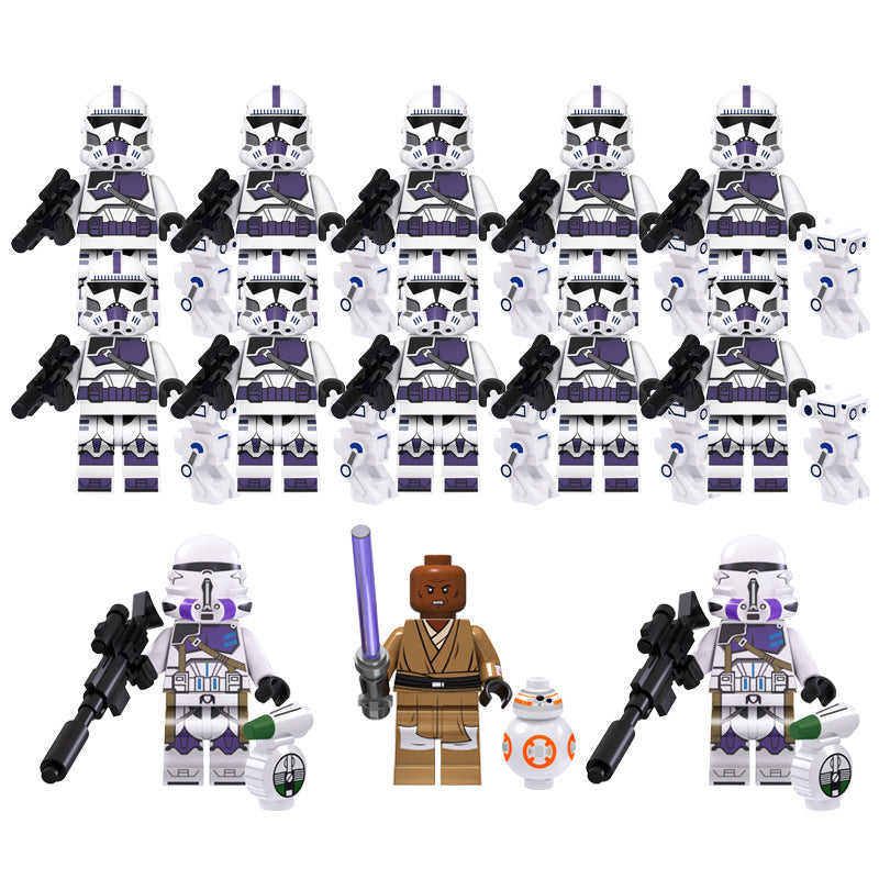 YMX010 Star Wars Series Minifigs Building Blocks Ameican Science Fiction Clone Trooper Boost Wolfpack Model Action Toys Gift Boy