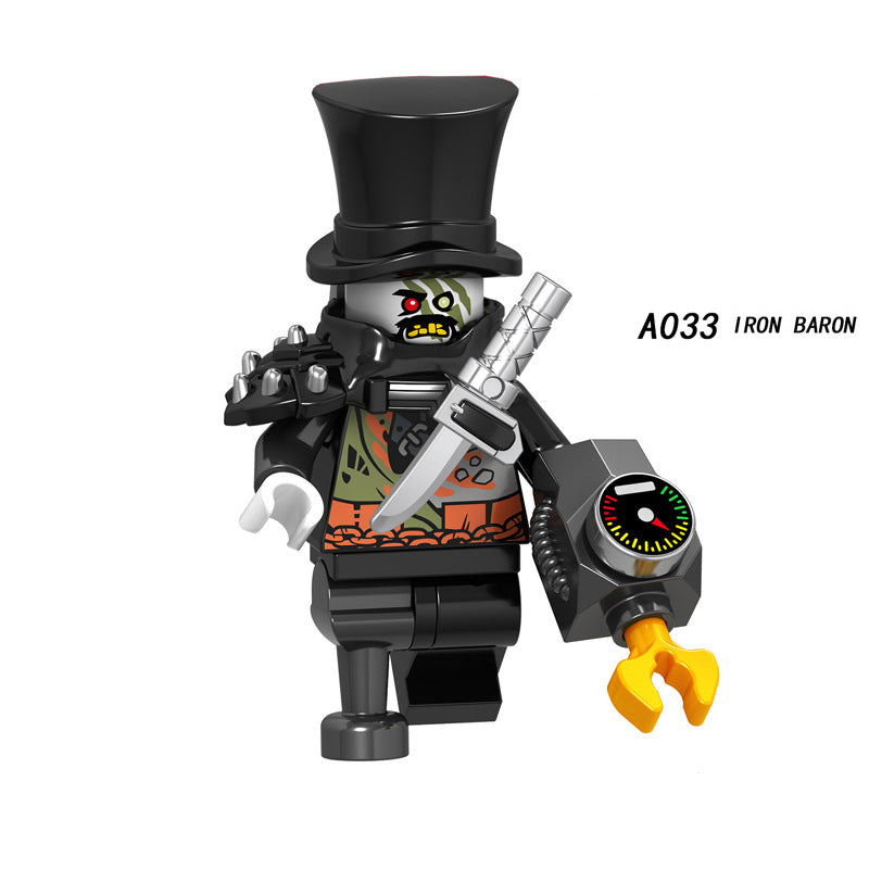 A033-040 Enter the Ninjanomicon Masters of Spinjitzu Cartoon Game Minifigures Building Blocks Iron Baron Lloyd Master of the Golden Dragon Chew Harumi Nya Muzzle Wu Teen Action Mini Figures Assemble MOC DIY Weapon Game Bricks Educational Toys Gift Boys