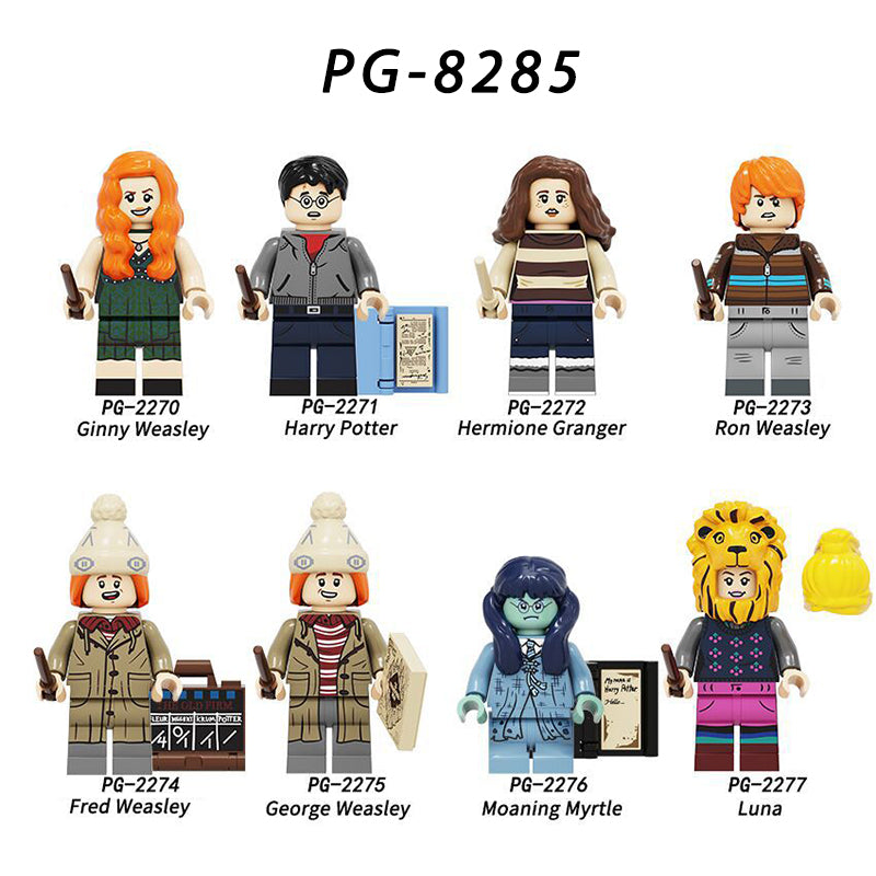 PG8285 Harry Potter Minifigures Building Blocks Hermione Ginny Ron Weasley Figures MOC Bricks Model Toys Gifts For Children