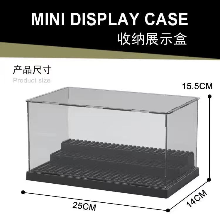Clear Acrylic Building Block Figure Display Case Stackable