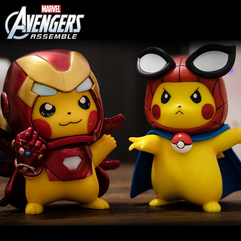 Pikachu Iron Man Marvel Anime Crossover Figure