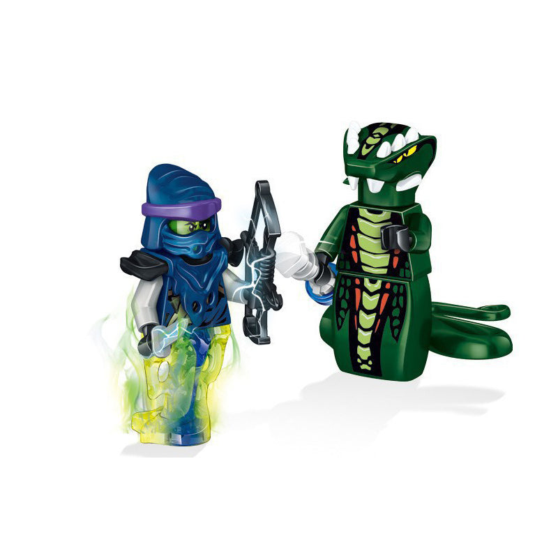 31035 Enter the Ninjanomicon Masters of Spinjitzu Cartoon Game Minifigures Building Blocks 24 pcs Set Ninja Jay Zane Kal Lloyd Niya Cole Master Wu Mini Figures Assemble MOC DIY Weapon Game Bricks Educational Toys Gift for Children Boys Kids