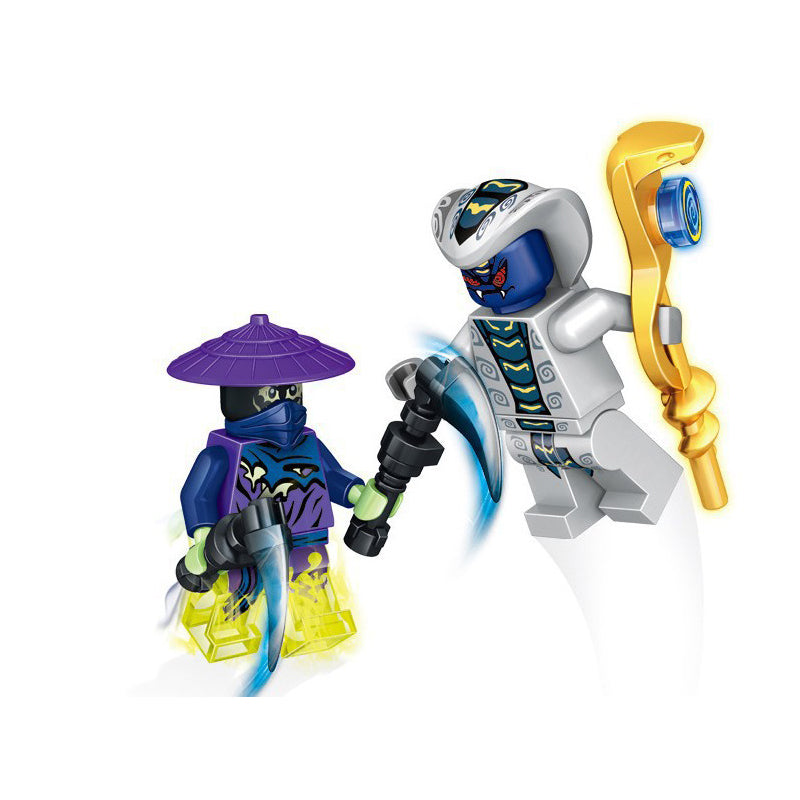 31035 Enter the Ninjanomicon Masters of Spinjitzu Cartoon Game Minifigures Building Blocks 24 pcs Set Ninja Jay Zane Kal Lloyd Niya Cole Master Wu Mini Figures Assemble MOC DIY Weapon Game Bricks Educational Toys Gift for Children Boys Kids