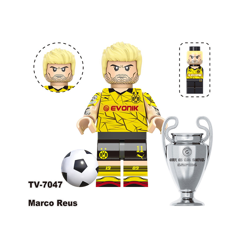 TV6506 Football Star Bellingham Griezman Harry Kane Anime Minifigs Building Blocks WorldMessi Boys Toys Gifts Children Compatible