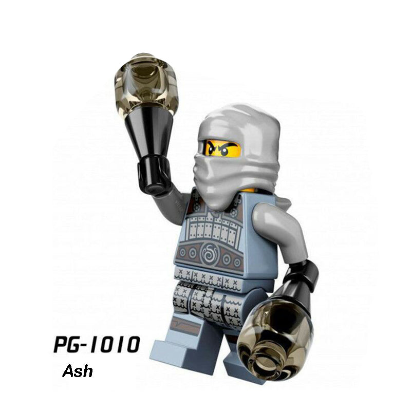PG8055 Phantom Ninja Game Series Minifigs Building Blocks Malevolent Snake Ash Accessories Shield Sword Compatible Toys Boys