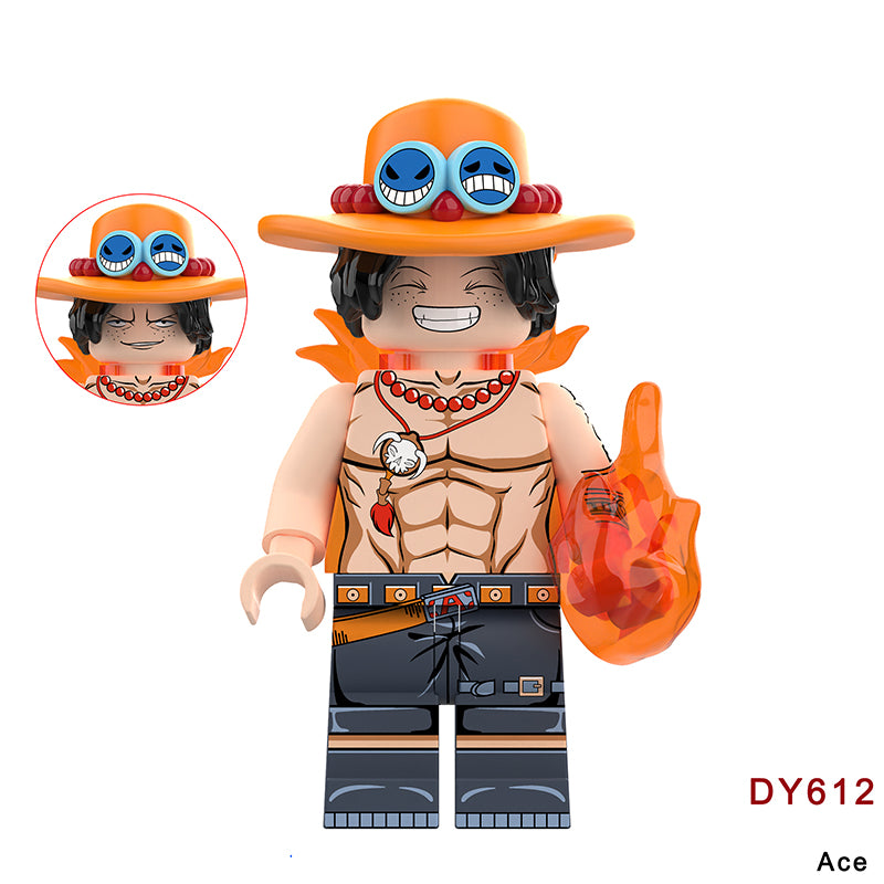 DY607-633 Luffy Ace Anime Rabbit Luffy Sanji Minifig Action Figures Building Blocks Hot Educational Cartoon Toys Children Gifts