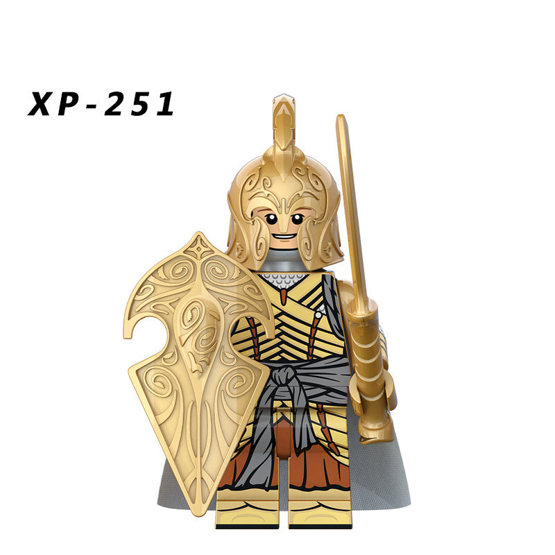 KT1032 Lord Noldo Warrior Golodh Helmet Shield Medieval Knight Soliders Accessories Action Figures Building Blocks Kids Toys Gifts