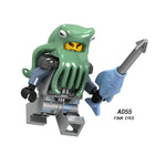 A049-056 Enter the Ninjanomicon Masters of Spinjitzu Cartoon Game Minifigures Building Blocks Slithraa Snike Chokun Snappa Lord Garmadon Master Wu Four Eyes Shark Army Jelly Action Mini Figures Assemble MOC DIY Weapon Sword Game Bricks Educational Toys