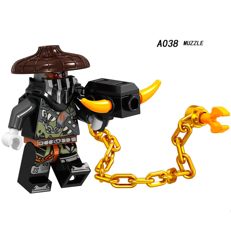 A033-040 Enter the Ninjanomicon Masters of Spinjitzu Cartoon Game Minifigures Building Blocks Iron Baron Lloyd Master of the Golden Dragon Chew Harumi Nya Muzzle Wu Teen Action Mini Figures Assemble MOC DIY Weapon Game Bricks Educational Toys Gift Boys