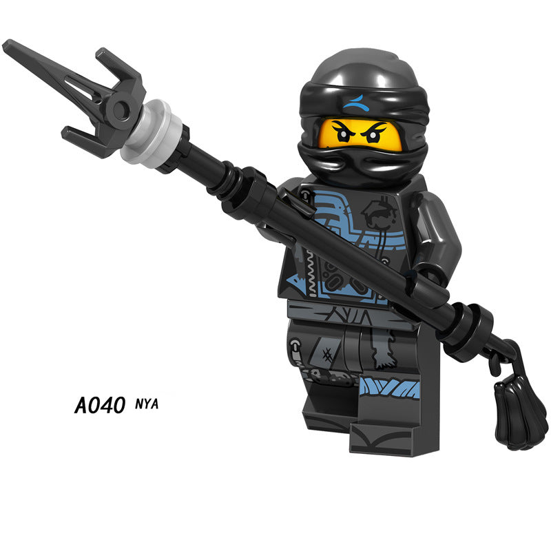 A033-040 Enter the Ninjanomicon Masters of Spinjitzu Cartoon Game Minifigures Building Blocks Iron Baron Lloyd Master of the Golden Dragon Chew Harumi Nya Muzzle Wu Teen Action Mini Figures Assemble MOC DIY Weapon Game Bricks Educational Toys Gift Boys