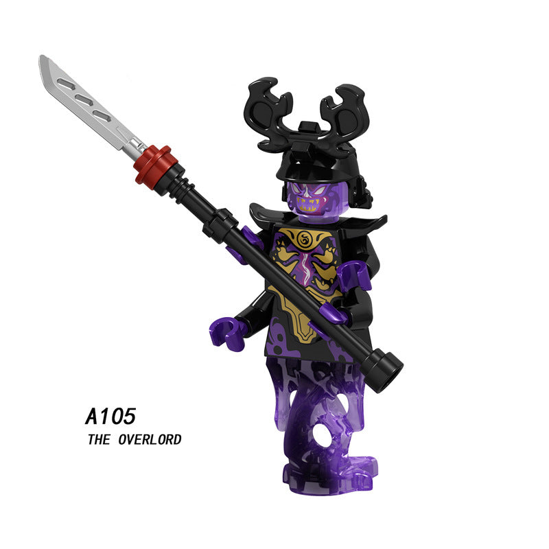A098-105 Enter the Ninjanomicon Masters of Spinjitzu Cartoon Game Minifigures Building Blocks Kruncha Nuckal Chokun Nya Lloyd A102 The Overlord Scout Lloyd Montgomery Garmadon Master Wu Action Mini Figures Assemble MOC DIY Weapon Bricks Toys Gift Boys