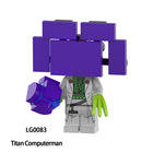 LG1012 Web Anime Series Titan Clockman Minifigs Building Blocks Sound Titan Computerman Weapon Gun Swords Chainsaw Toys Boys