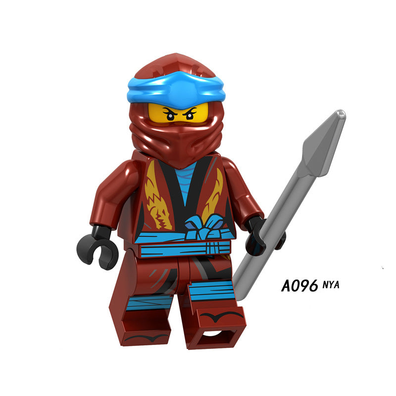 A090-097 Cole Jay Chokun Zane Chop'Rai Kai Lloyd Nya Cartoon Game Minifigures Building Blocks Mini Action Figures Assemble MOC DIY Weapon Sword Game Bricks Educational Toys Gift for Children Boys Kids