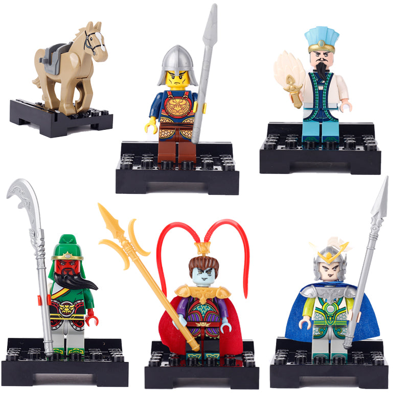 Hero Series The Three Kingdoms Zhuge Liang Guan Yu Action Figures Infantry War Horse Building Blocks Compatible Children Gifts Toys