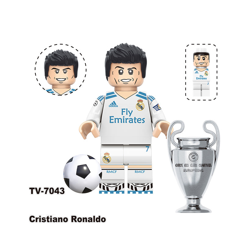 TV6506 Football Star Bellingham Griezman Harry Kane Anime Minifigs Building Blocks WorldMessi Boys Toys Gifts Children Compatible