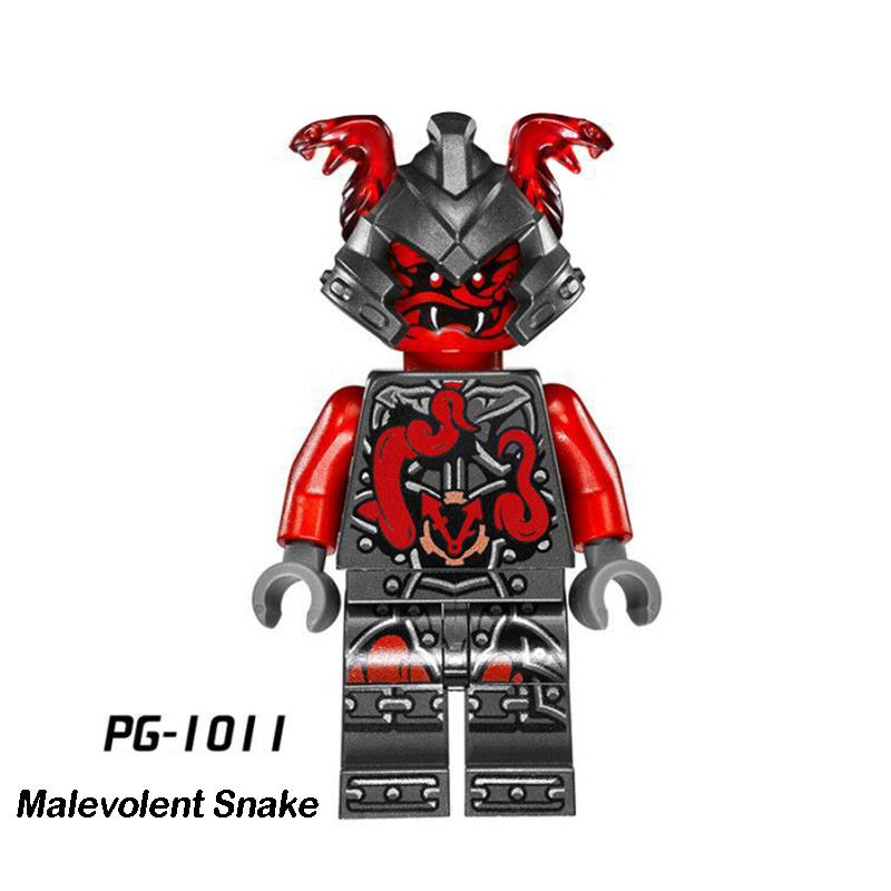 PG8055 Phantom Ninja Game Series Minifigs Building Blocks Malevolent Snake Ash Accessories Shield Sword Compatible Toys Boys