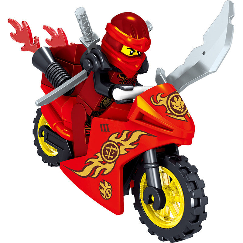 31050 Enter the Ninjanomicon Masters of Spinjitzu Cartoon Game Ninja Minifigures Building Blocks Jay Zane Kal Lloyd Niya Cole Action Motorcycle Mini Figures Assemble MOC DIY Weapon Sword Game Bricks Educational Toys Gift for Children Boys Kids