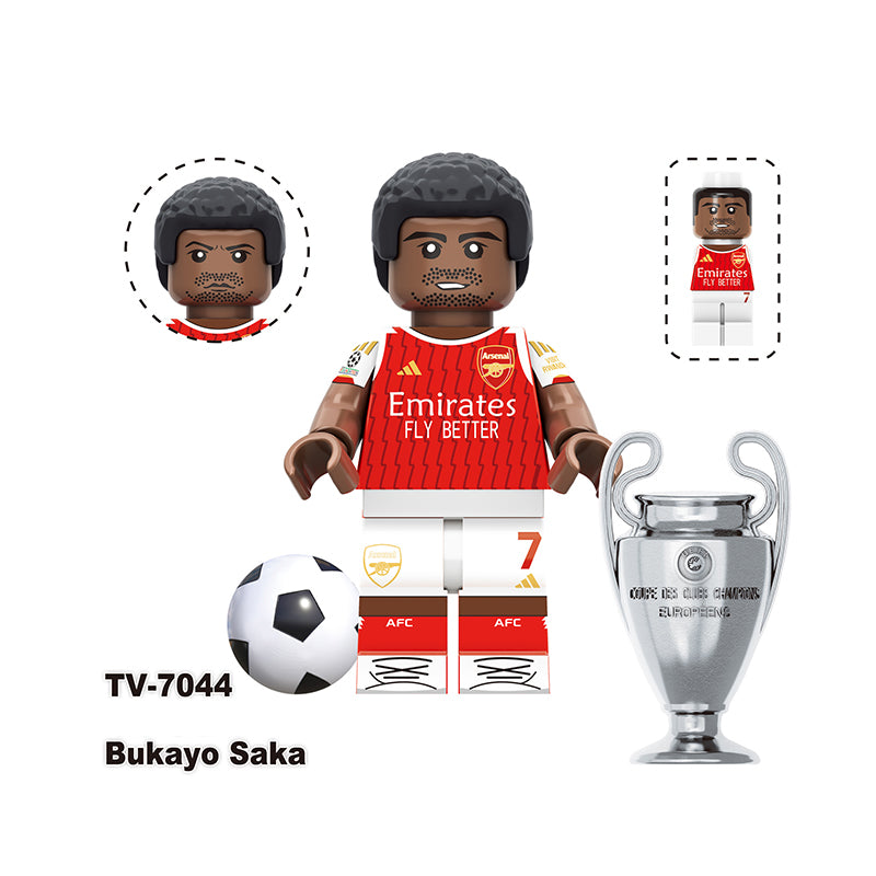TV6506 Football Star Bellingham Griezman Harry Kane Anime Minifigs Building Blocks WorldMessi Boys Toys Gifts Children Compatible