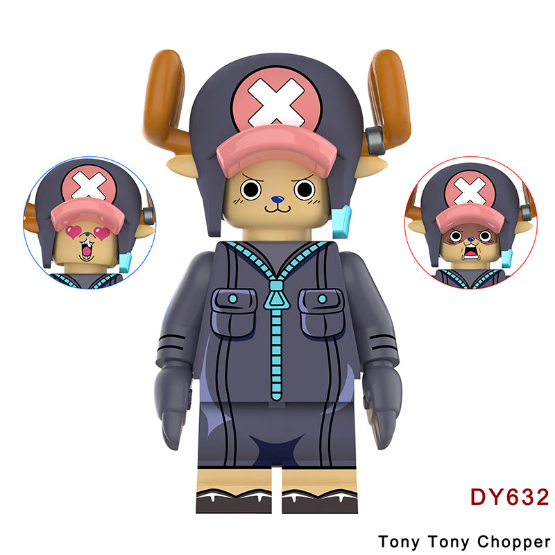 DY605-634 Animation One Piece Nika Luffy Sanji Ace Minifigs Assembling Action Figures Yamato Perona Building Blocks Children Toys