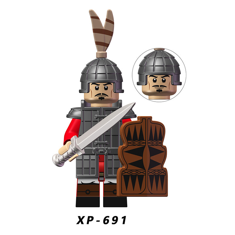 KT1093 medieval soldier Minifigures Building Blocks Heavy Infantry Light Soldier shield armor Elite Infantry Compatible Action Mini Figures Assemble Educational Toys Gift for Children