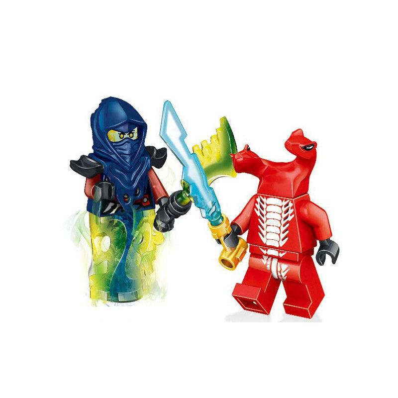 31035 Enter the Ninjanomicon Masters of Spinjitzu Cartoon Game Minifigures Building Blocks 24 pcs Set Ninja Jay Zane Kal Lloyd Niya Cole Master Wu Mini Figures Assemble MOC DIY Weapon Game Bricks Educational Toys Gift for Children Boys Kids