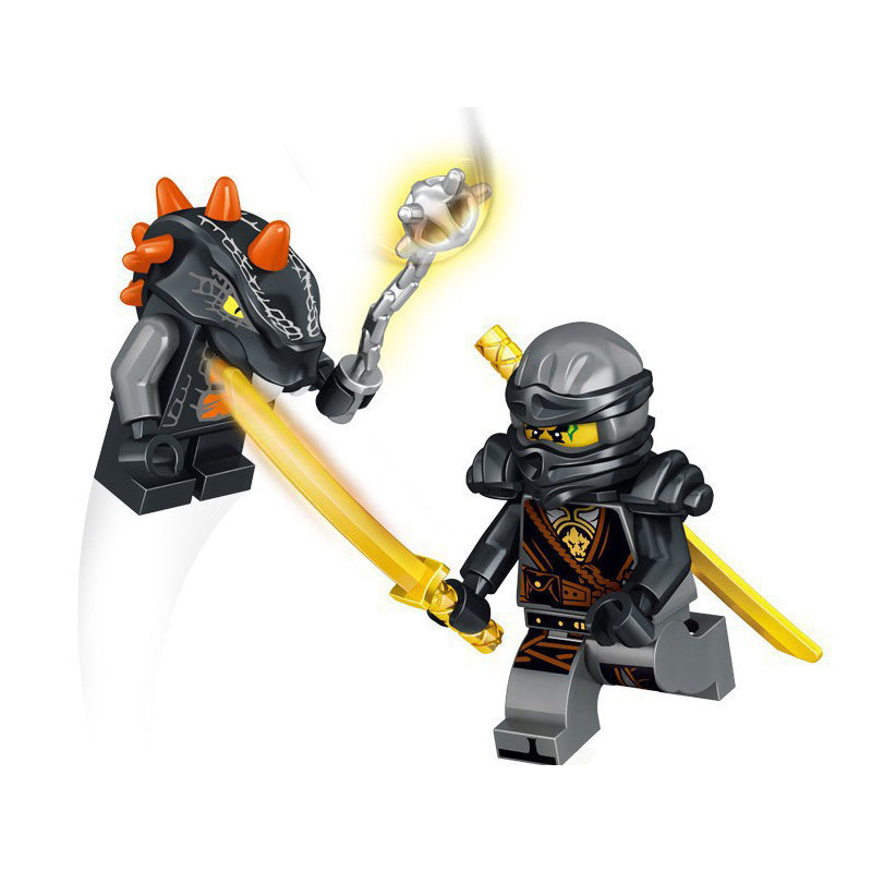 31035 Enter the Ninjanomicon Masters of Spinjitzu Cartoon Game Minifigures Building Blocks 24 pcs Set Ninja Jay Zane Kal Lloyd Niya Cole Master Wu Mini Figures Assemble MOC DIY Weapon Game Bricks Educational Toys Gift for Children Boys Kids