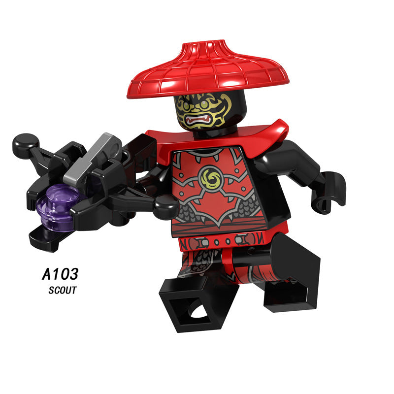 A098-105 Enter the Ninjanomicon Masters of Spinjitzu Cartoon Game Minifigures Building Blocks Kruncha Nuckal Chokun Nya Lloyd A102 The Overlord Scout Lloyd Montgomery Garmadon Master Wu Action Mini Figures Assemble MOC DIY Weapon Bricks Toys Gift Boys