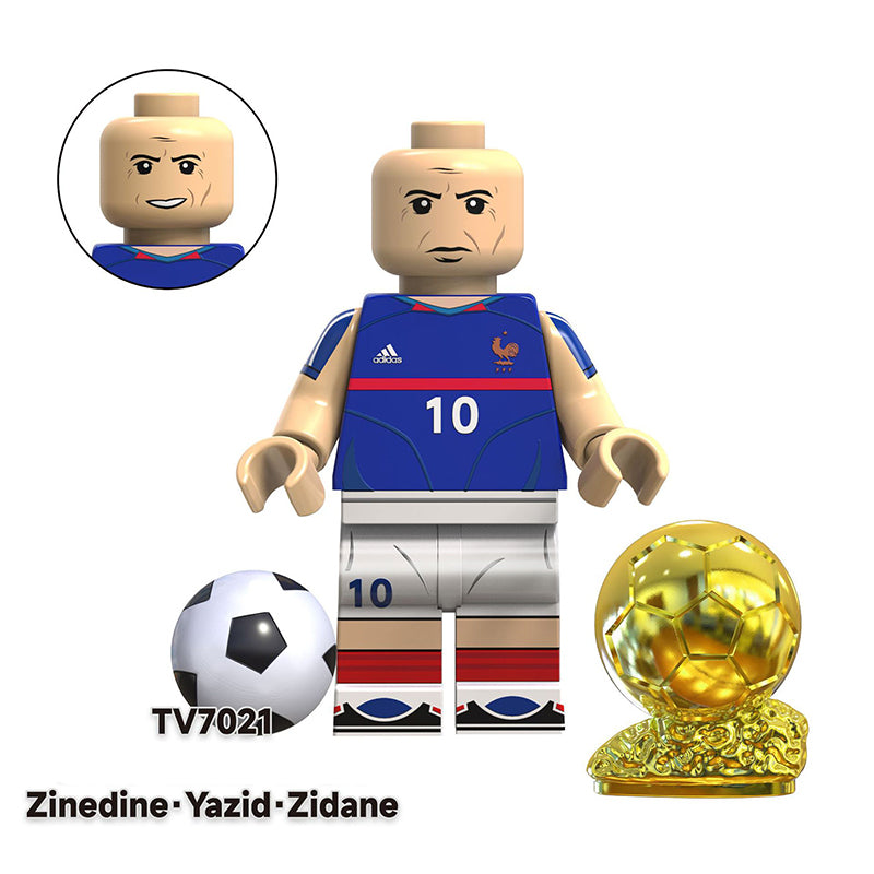 TV6503 Football Players Star Leo Messi Neymar Anime Minifigs Building Blocks World Cup Luis Suarez Cartoon Boys Toys Gifts Children