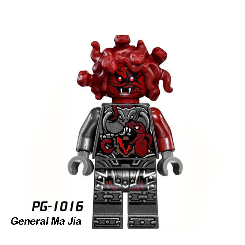 PG8055 Phantom Ninja Game Series Minifigs Building Blocks Malevolent Snake Ash Accessories Shield Sword Compatible Toys Boys