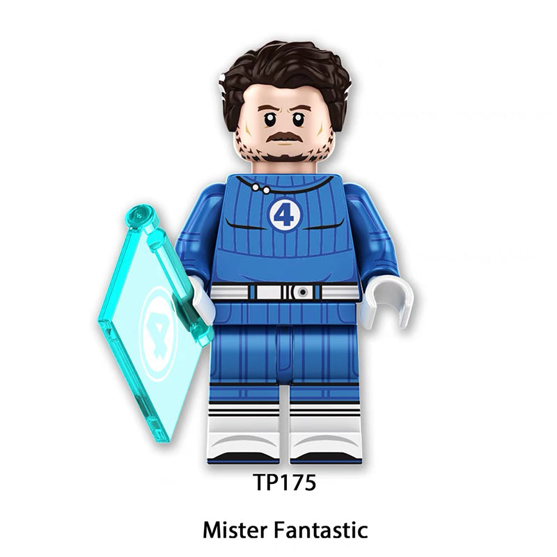 TP1022 Marvel DC Fantastic Four Mister Fantastic Minifigs Action Figure Human Torch Building Blocks Annihilus Children Gifts Toys