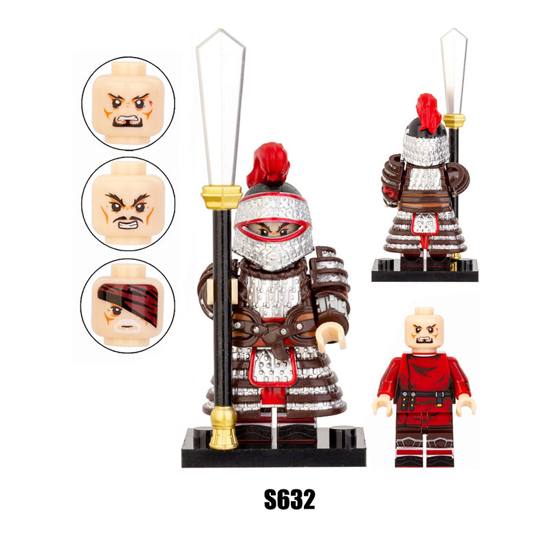 S101-103 S631-633 Ancient Historical Figures Song Dynasty Lance Armor Shield Infantry Accessories Building Blocks Xuanjia Minifig Gift Toy