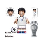 TV6507 Football Star Virgil Van Dijk Toni Kroos Anime Minifigs Building Blocks Bellingham Alvaro Morata Boys Toys Gifts Children