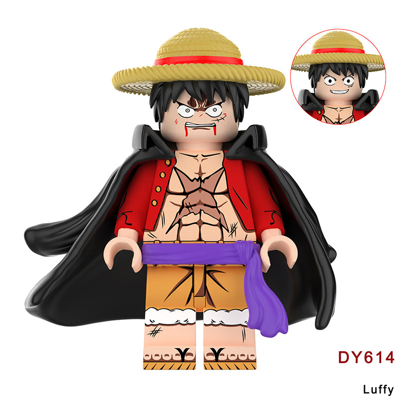 DY605-634 Animation One Piece Nika Luffy Sanji Ace Minifigs Assembling Action Figures Yamato Perona Building Blocks Children Toys