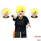 DY607-633 Luffy Ace Anime Rabbit Luffy Sanji Minifig Action Figures Building Blocks Hot Educational Cartoon Toys Children Gifts