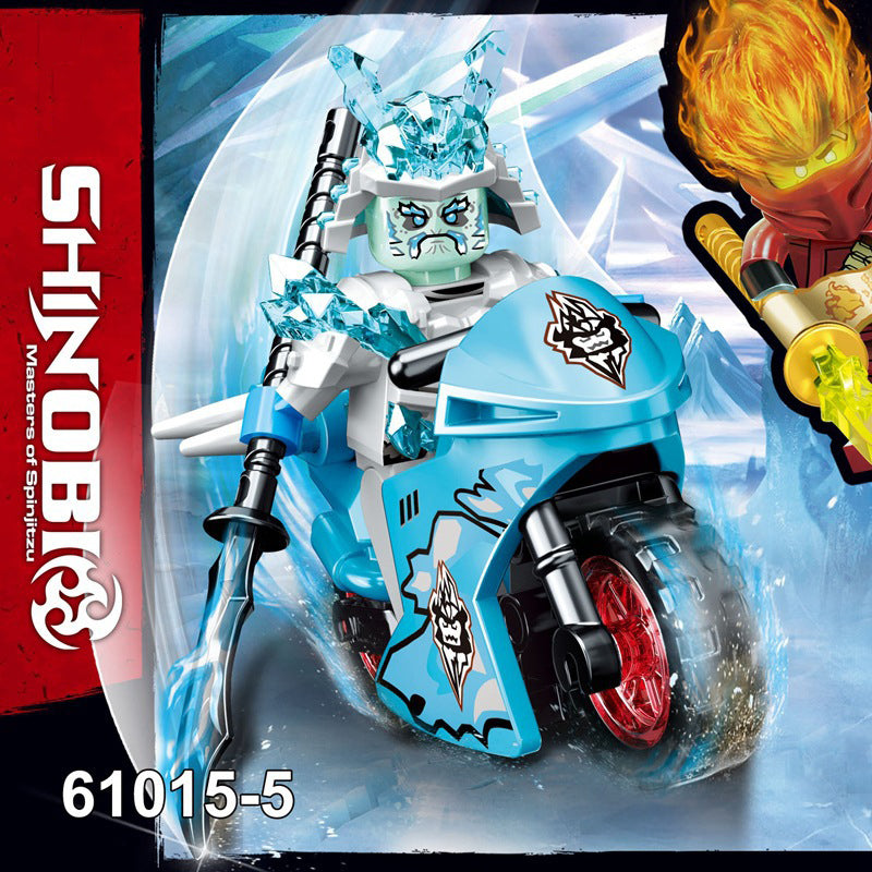 61015 Enter the Ninjanomicon Masters of Spinjitzu Cartoon Game Minifigures Building Blocks Jay Zane Kal Pixal Lloyd Niya Cole Action Motorcycle Mini Figures Assemble MOC DIY Weapon Sword Game Bricks Educational Toys Gift for Children Boys Kids