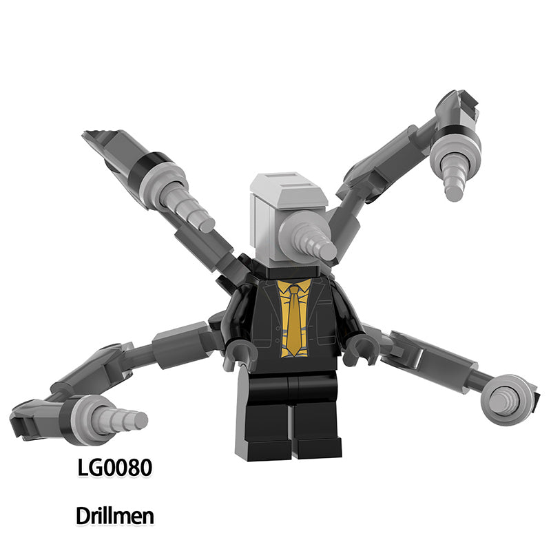 LG1012 Web Anime Series Titan Clockman Minifigs Building Blocks Sound Titan Computerman Weapon Gun Swords Chainsaw Toys Boys