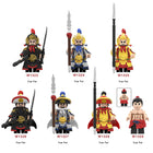 W1313-1329 Medieval Wumu Gold Silver Black Armor Minifigs Building Blocks Yuefei Warrior Action Figure Compatible Children Toys Gift