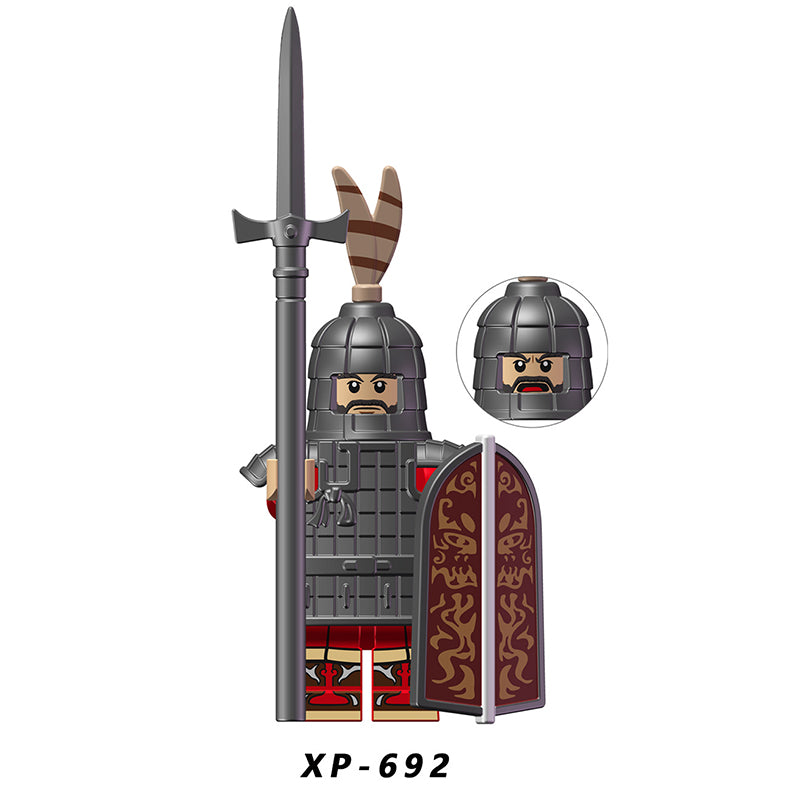 KT1093 medieval soldier Minifigures Building Blocks Heavy Infantry Light Soldier shield armor Elite Infantry Compatible Action Mini Figures Assemble Educational Toys Gift for Children